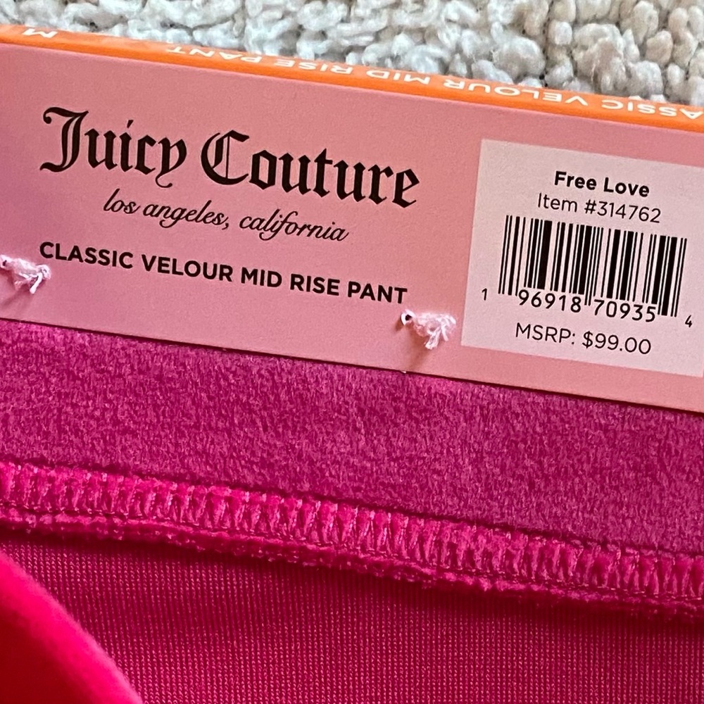 COPY - Juicy Couture Bling Velour Track Suit -Pink(Size M) 💖💖Offers Welcome💖💖 - Picture 4 of 16